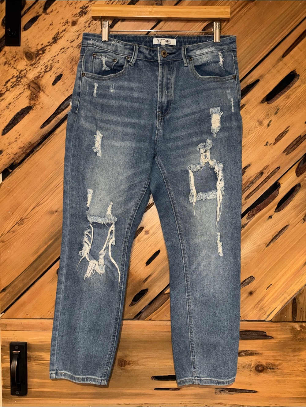 Almost Famous Distressed Jeans - Blue
